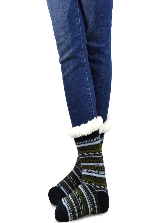 TeeHee Socks Thick Double Layer Thermal Winter Crew Socks for Women 9-11 3 Pairs Snowflake Deer GEO Cool Pattern Grey Black Purple - Image 4